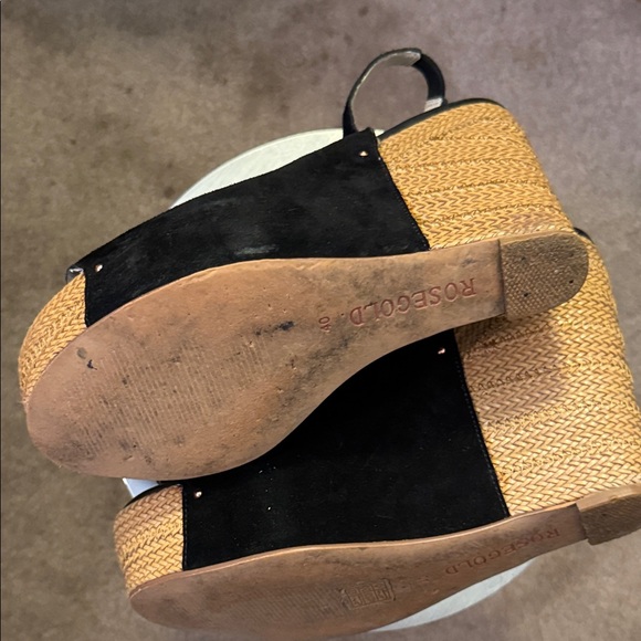 Rose gold Chic Black Suede Slingback Sandals - Picture 8 of 9